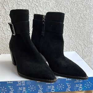 Sam Edelman suede buckle boots in women’s size 7, leather upper (suede)